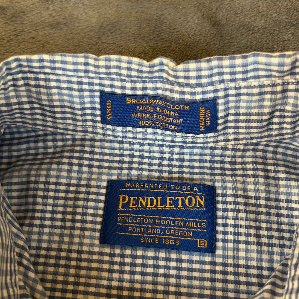 Pendleton Button Up Gingham Shirt Broadway Cloth … - image 3